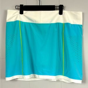 Callaway Aqua Blue & White Golf Activewear Skort Size 14 Outdoor Sporty